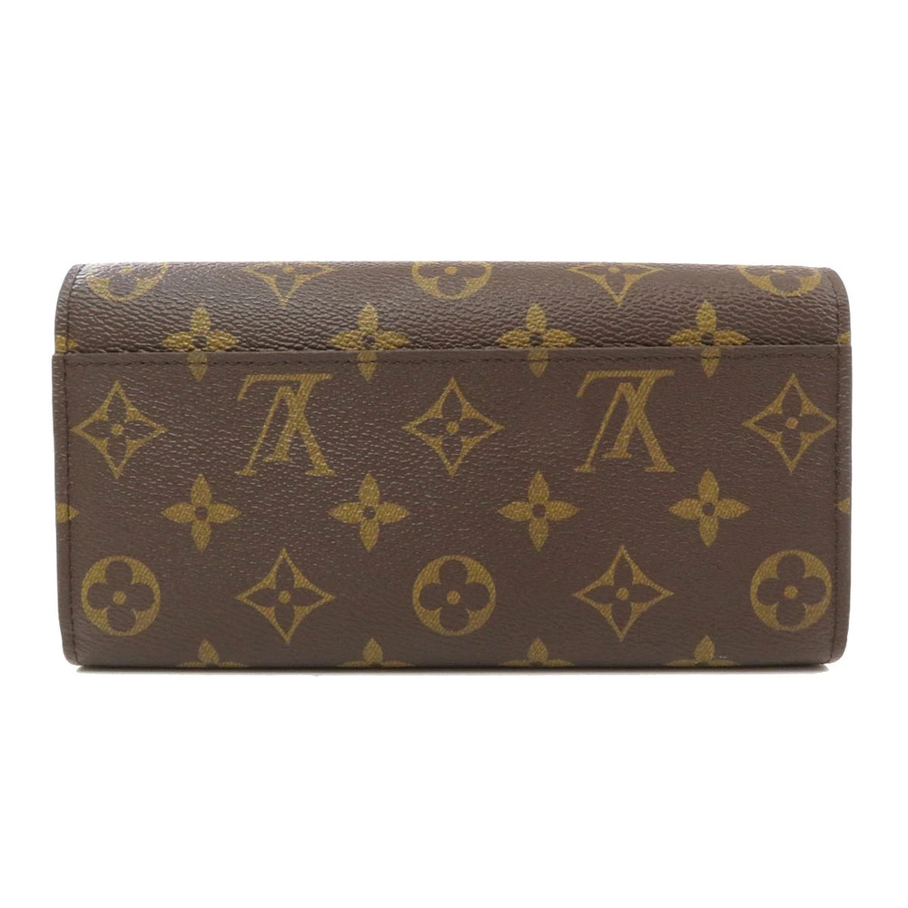 Louis Vuitton Canvas Monogram Coquelicot Wallet Portefeuille Long Red Sarah Red
